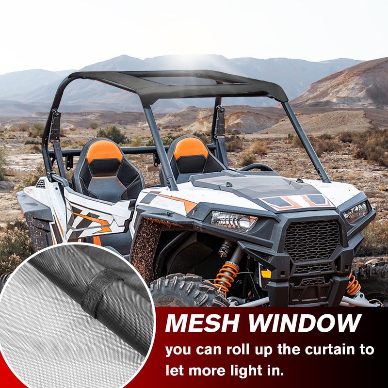 MFC Soft Canvas Roof Top Compatible with for 2014-2023 UTV Polaris RZR 900 900S 1000 S XP1000 Turbo 2 Seater Soft Top Roof Sun Visor Replacement for Part Number 2883073 - Image 3